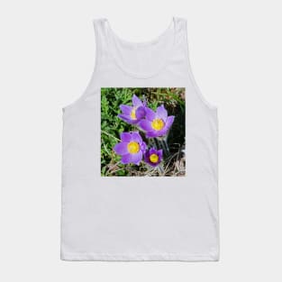 Purple Pasque Flowers Tank Top